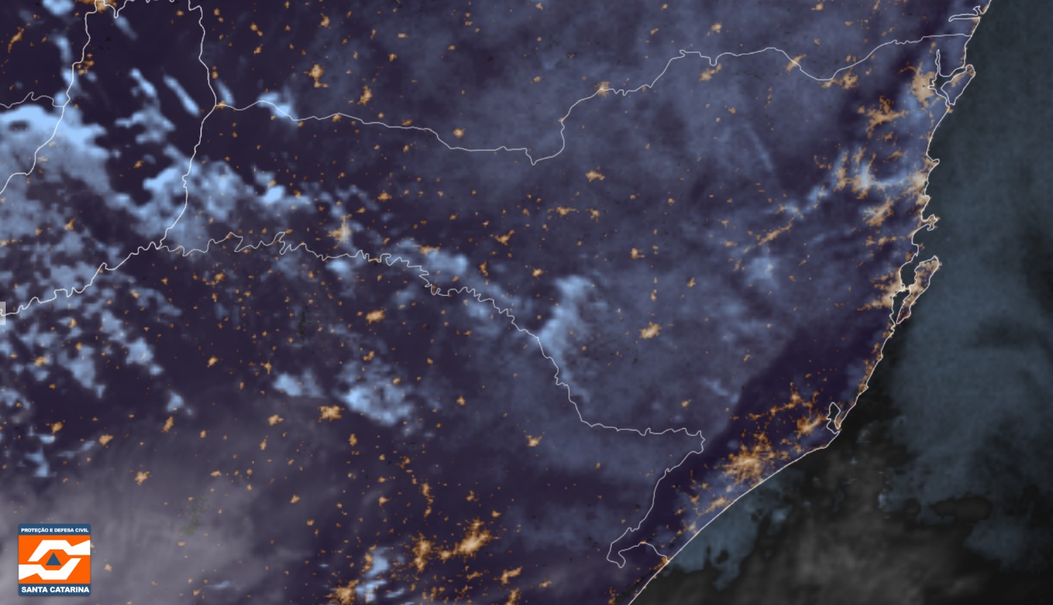 Monitoramento Meteorológico SDC/SC 19/07 05:30 - Secretaria de Estado da Proteção e Defesa Civil de Santa Catarina