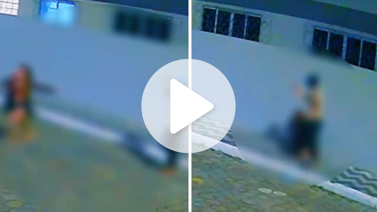 Vídeo mostra agressão contra mulher em via pública de Itajaí; marido acabou preso