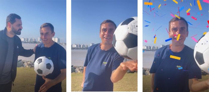 Aluno da Apae de Itajaí brilha no Instagram ao acertar o placar da final
