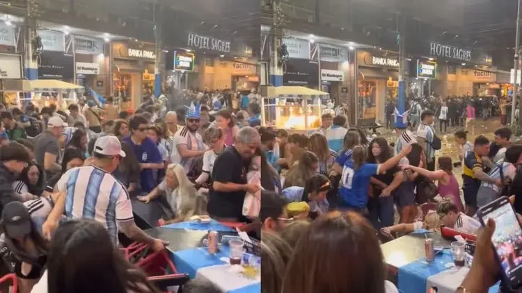 (VÍDEO) “Hermanos” veem Argentina perder a Copa e lugar vira pancadaria