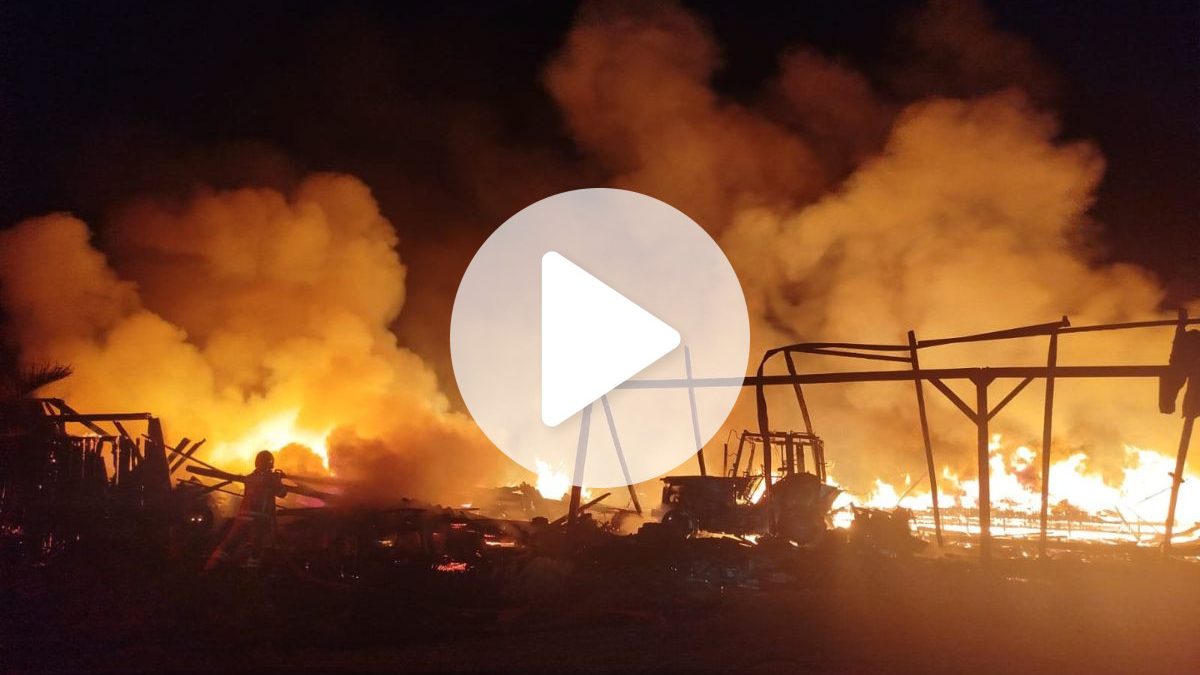 VÍDEO: Incêndio em trator causa prejuízo de R$ 1 milhão e destrói completamente galpão agrícola em SC
