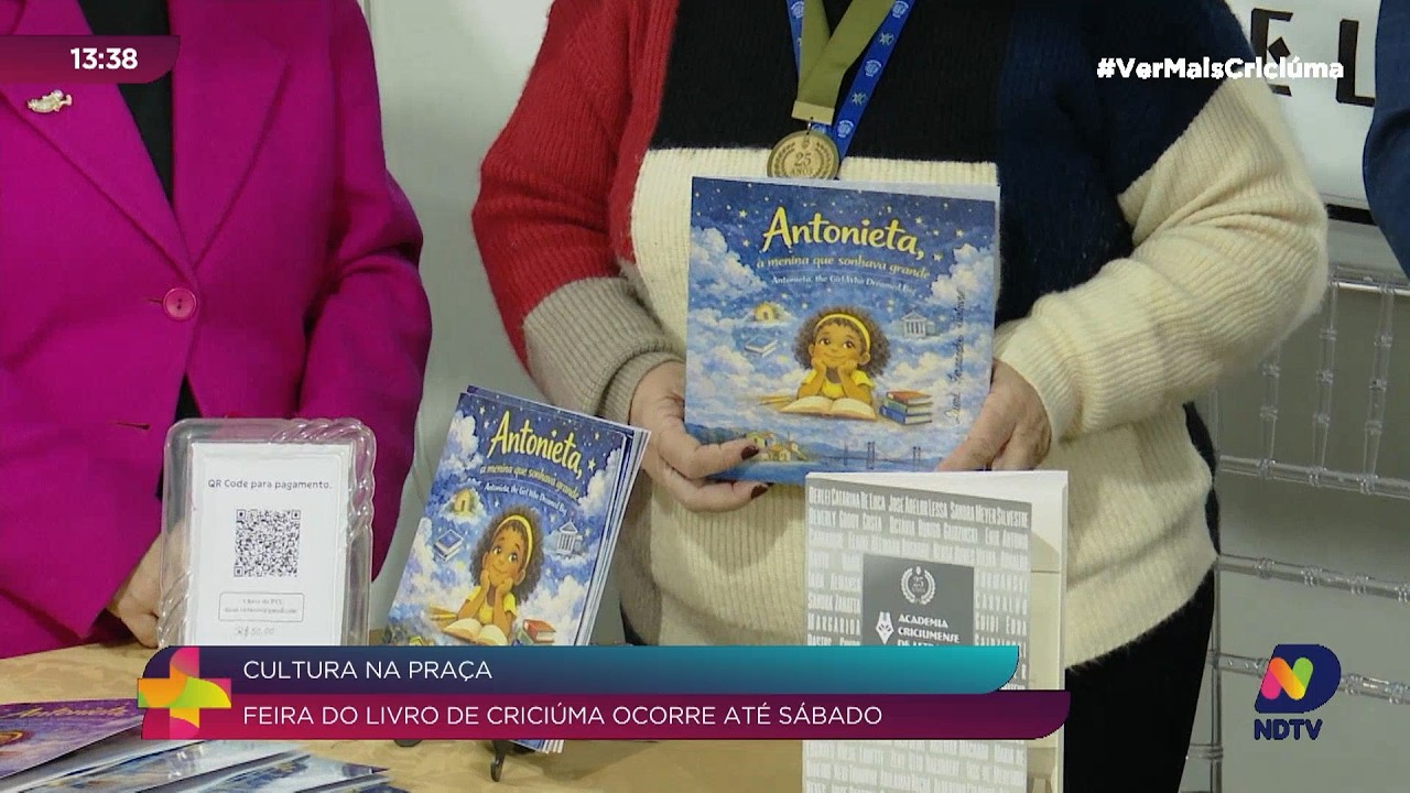 Feira do livro de criciúma incentiva leitura e valoriza autores