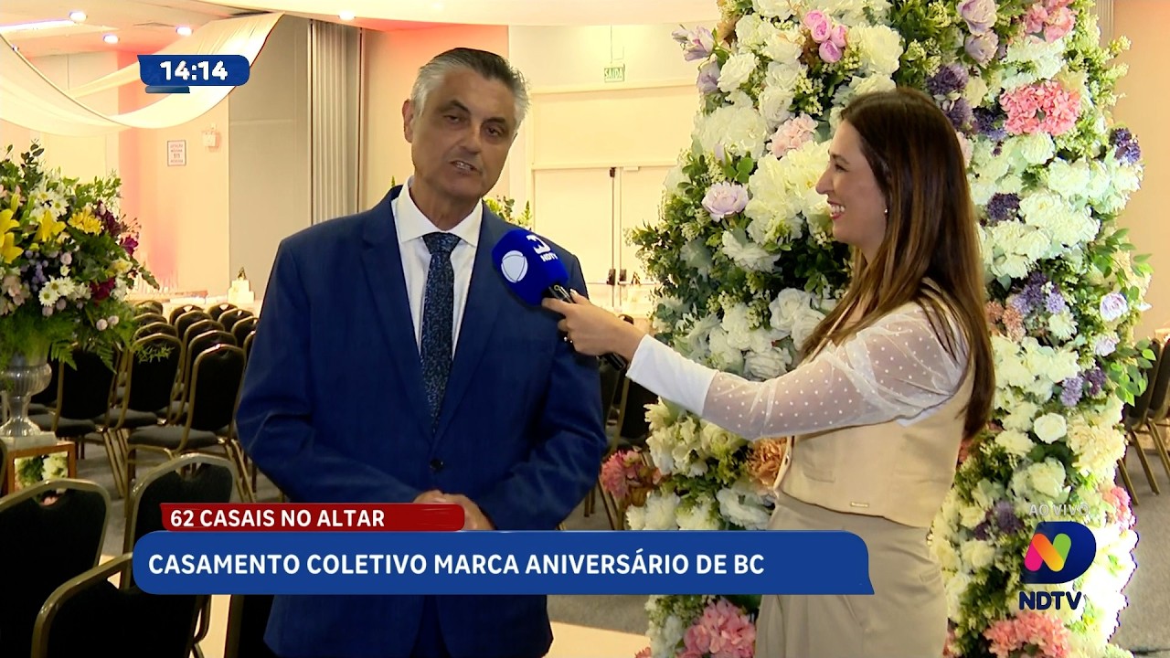 Casamento coletivo reúne 62 casais em celebração pelos 62 anos de BC