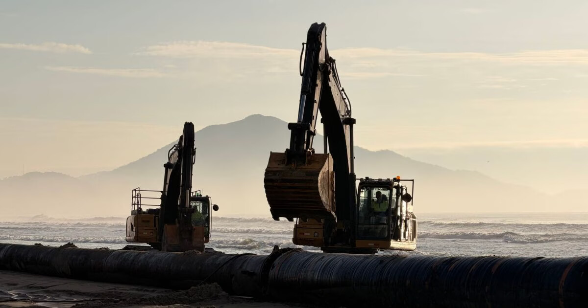 Investimento de R$ 31,5 milhões: obra de alargamento da Praia do Gravatá tem início em Navegantes