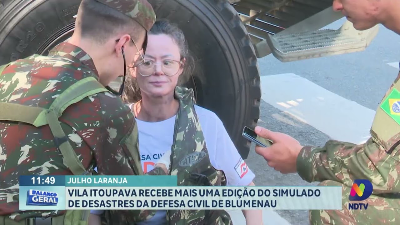 Vila Itoupava recebe mais uma edição do simulado de desastres da Defesa Civil de Blumenau