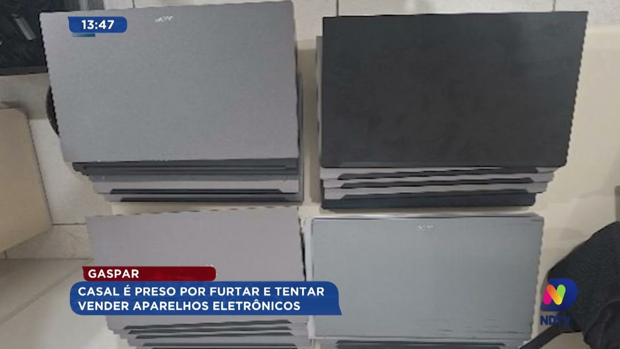 Gaspar: casal é preso por furtar e tentar vender aparelhos eletrônicos
