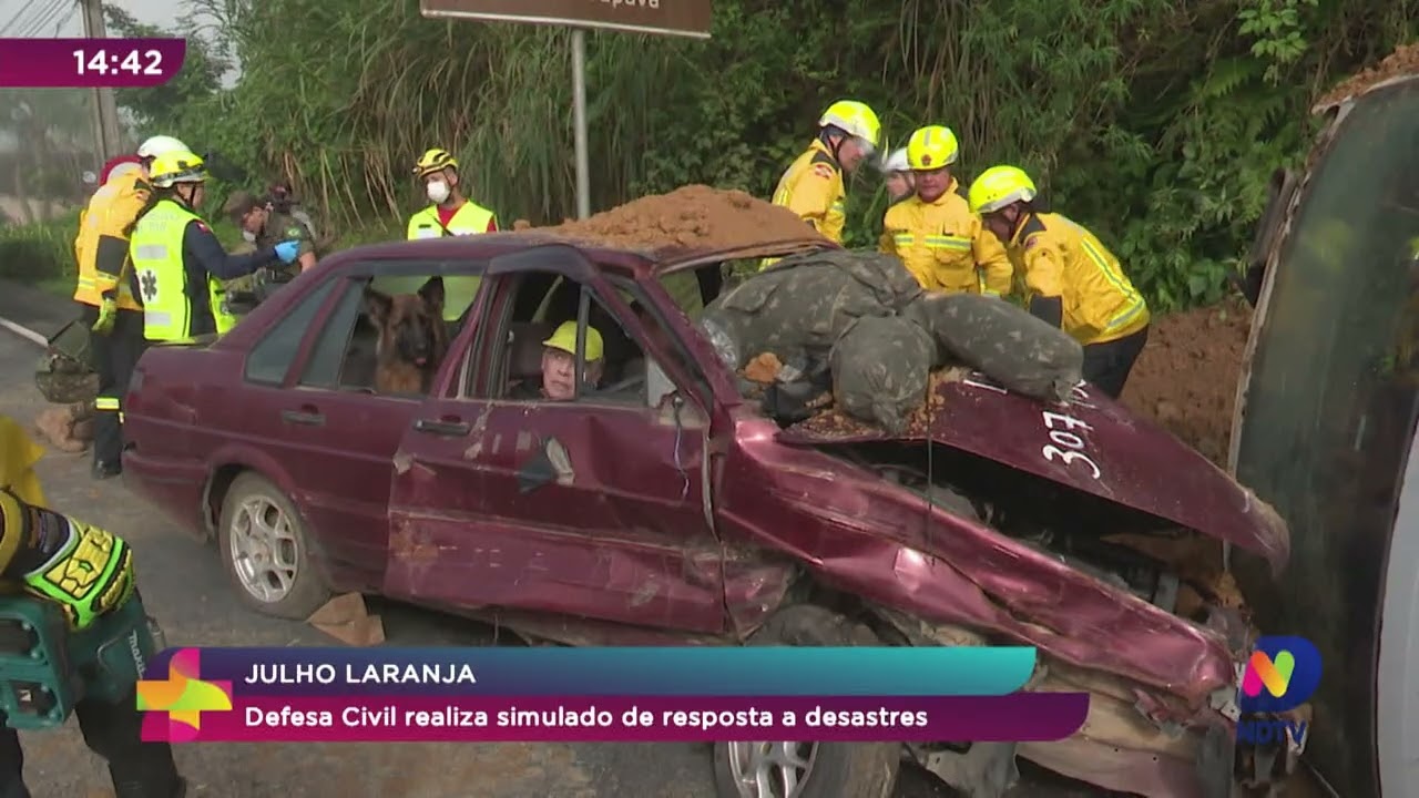 Julho Laranja: Defesa Civil realiza simulado de resposta a desastres