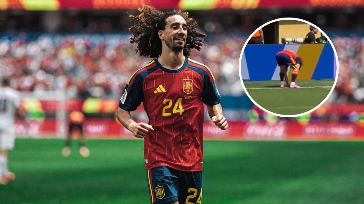 Cucurella enterra moeda em campo na final da Copa e repete ritual do título de 2010; assista ao vídeo