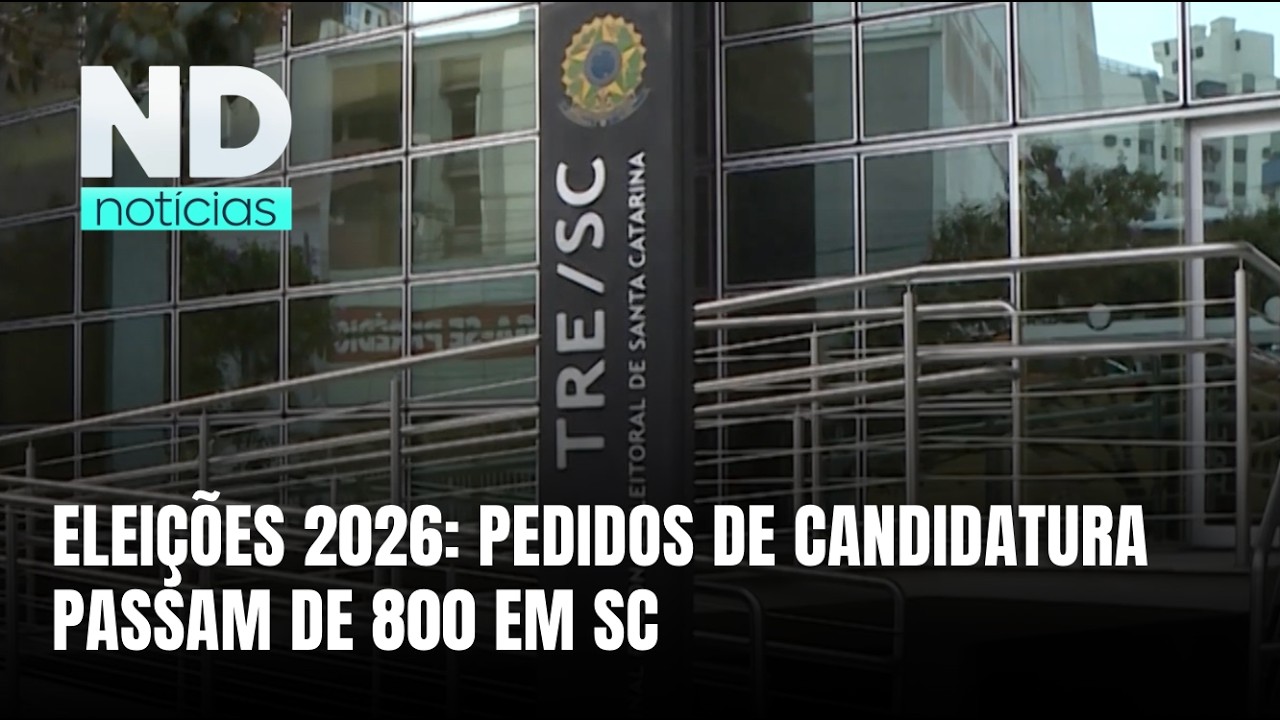 Justiça Eleitoral recebe mais de 800 pedidos de candidatura em SC