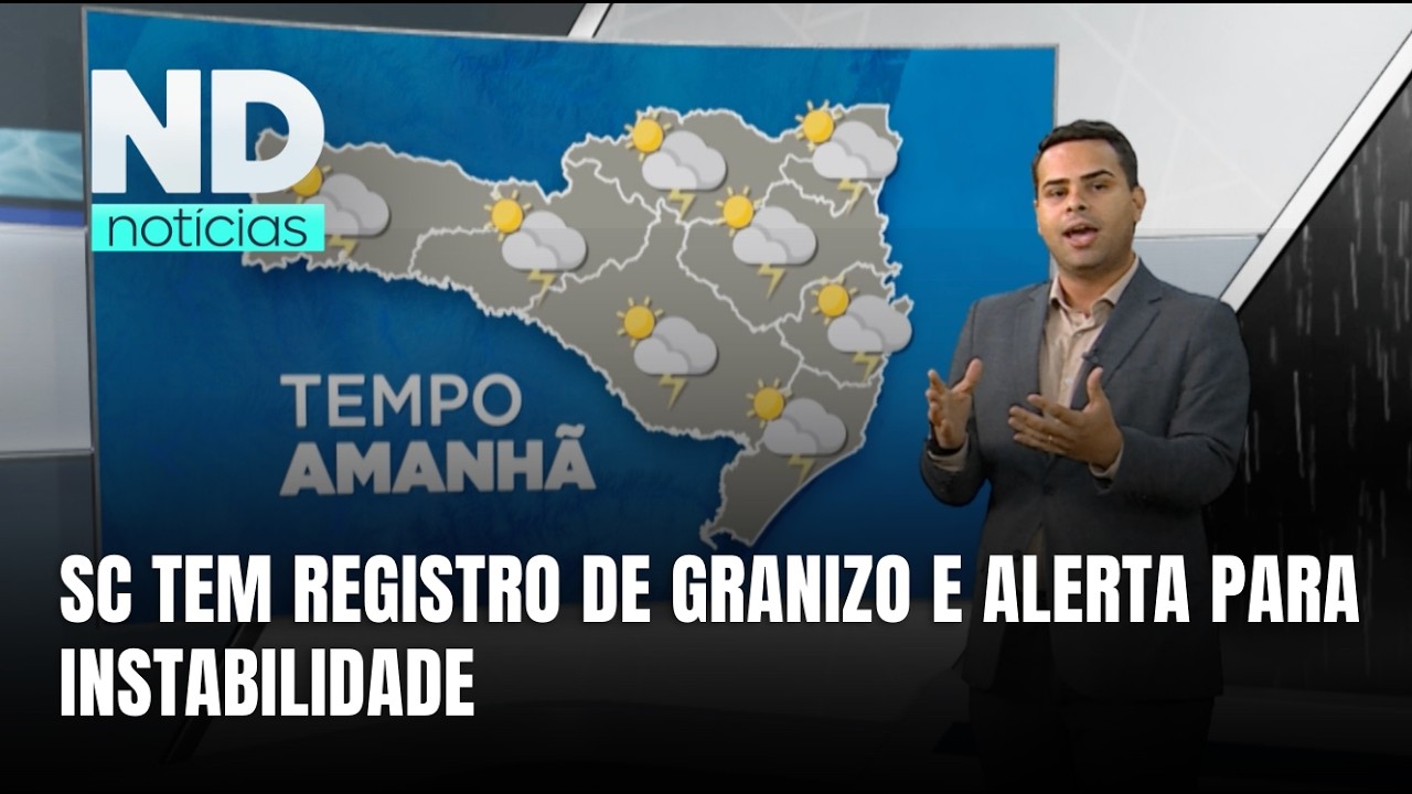 SC registra queda de granizo e tem alerta para chuva nos próximos dias