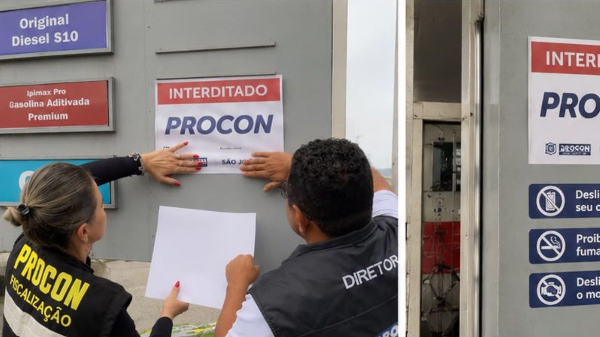 Posto de gasolina é interditado após fiscalização encontrar série de irregularidades em Florianópolis