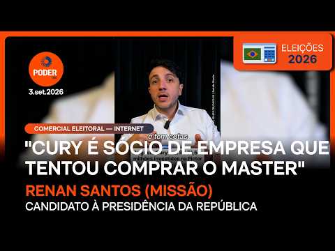 Renan Santos diz que Cury é sócio de empresa que tentou comprar Master