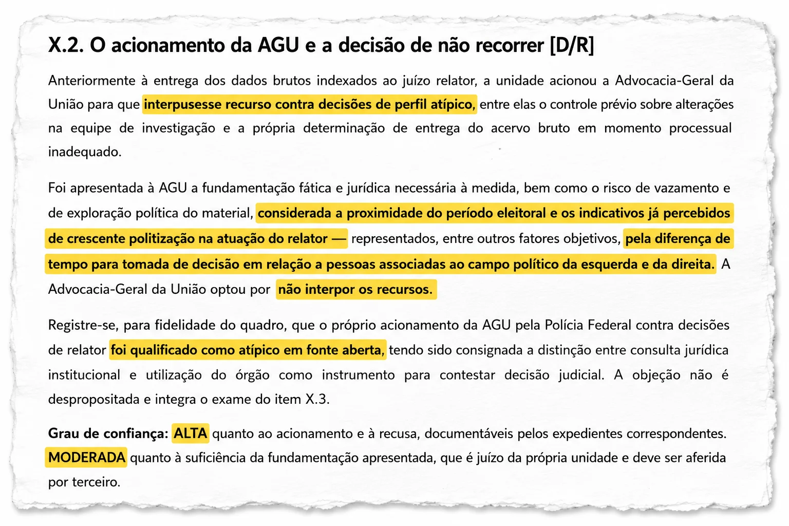 AGU se recusou a acionar Mendonça para “preservar relação”, diz PF