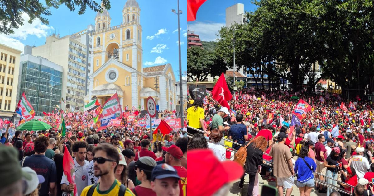 A uma semana do 2º turno, apoiadores de Lula voltam às ruas de Florianópolis neste domingo (18)