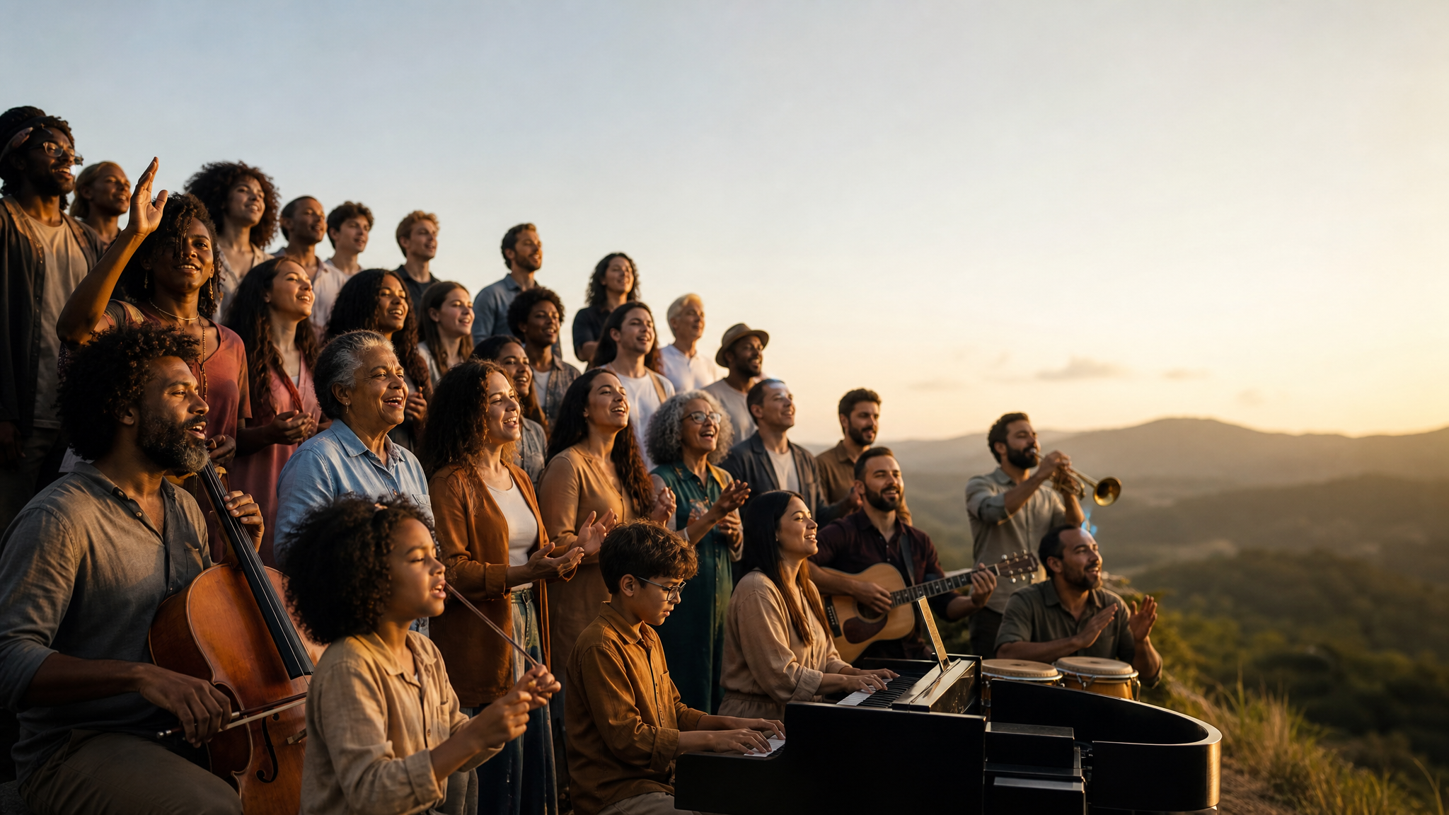 Capa da música Muitas Vozes, Um Só Corpo