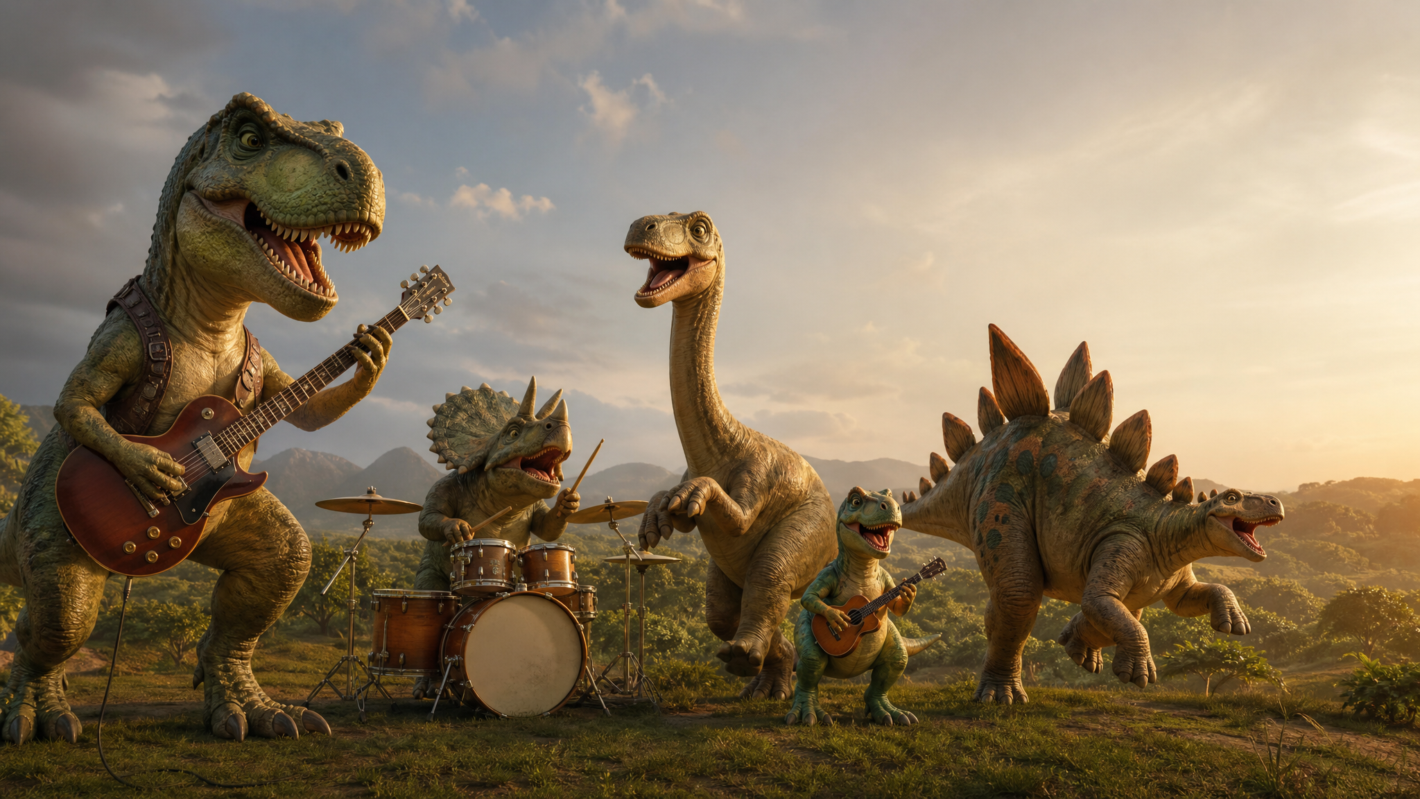 Capa da música A Festa dos Dinossauros