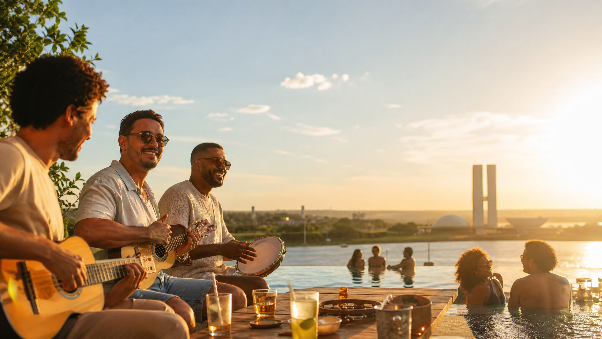Capa ilustrativa da música Samba da Piscina