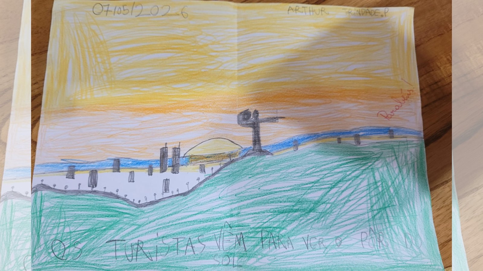 Arthur Trindade encanta o GConect com desenho especial sobre Balneário Camboriú