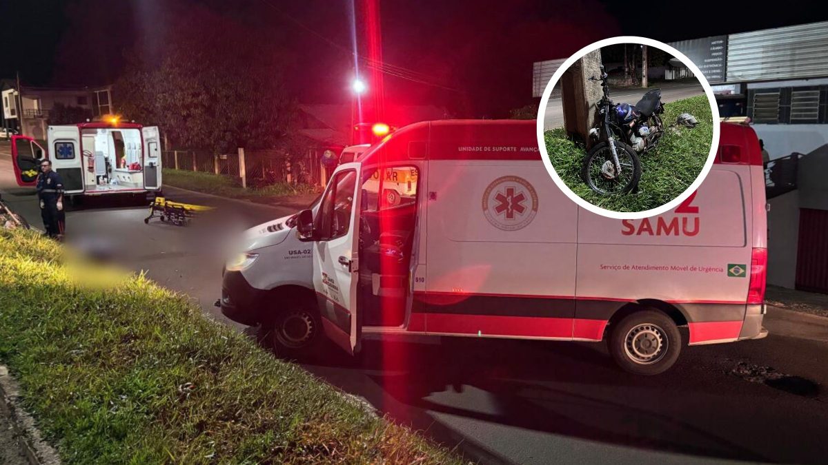 Batida violenta contra poste de energia mata dois motociclistas em avenida do Extremo-Oeste de SC