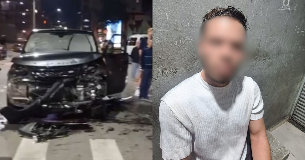 Motorista de carro de luxo admite uso de cocaína, provoca série de batidas e acaba preso após jogar carro contra vítima em SC