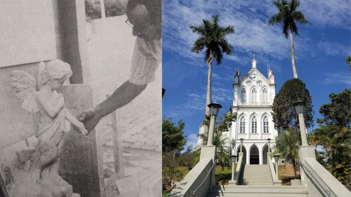 Anjo de mármore italiano esculpido há mais de 120 anos e doado por ex-prefeito é furtado em igreja de Blumenau
