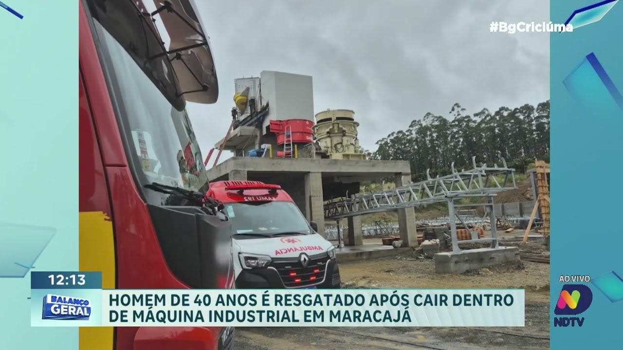 Homem cai em máquina industrial e mobiliza resgate em Maracajá