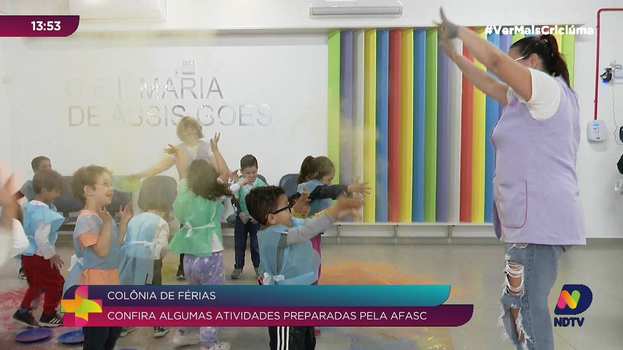 Colônia de férias da AFASC une lazer e aprendizado em Criciúma