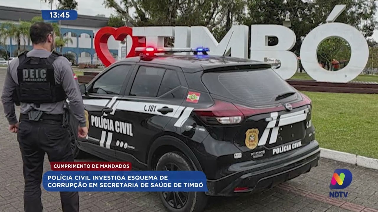 Polícia Civil investiga esquema de corrupção em secretaria de saúde de Timbó