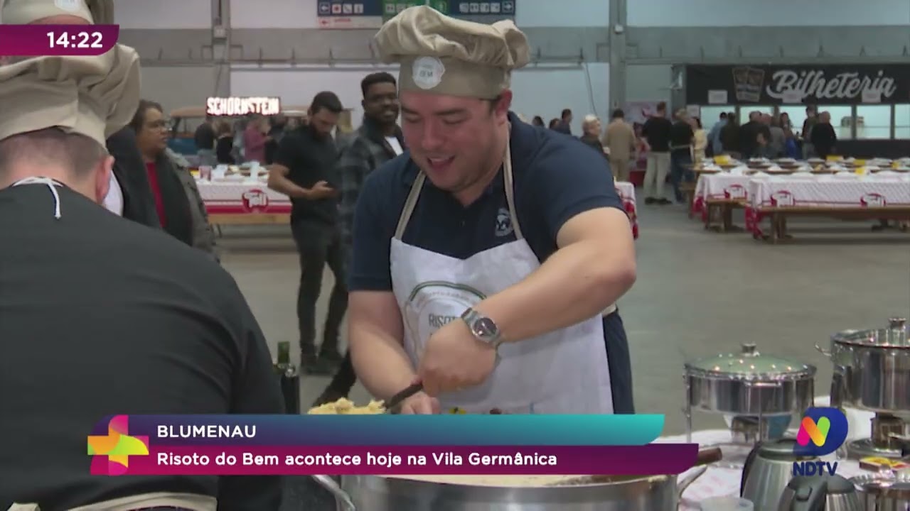 Blumenau: Risoto do Bem acontece hoje na Vila Germânica