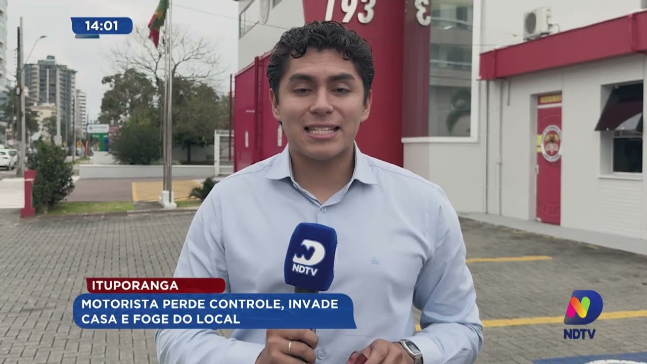 Motorista perde controle, invade casa e foge do local em Ituporanga