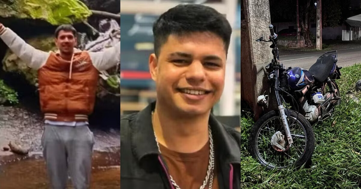 Ocupantes de moto morrem após colisão com poste no Oeste catarinense