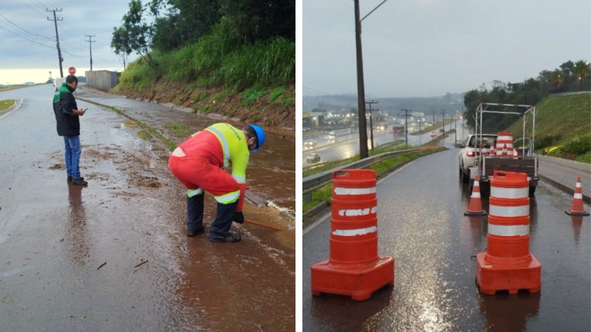 Alagamento na marginal da BR-480 em Chapecó é resolvido após intervenção do DNIT no sistema de drenagem