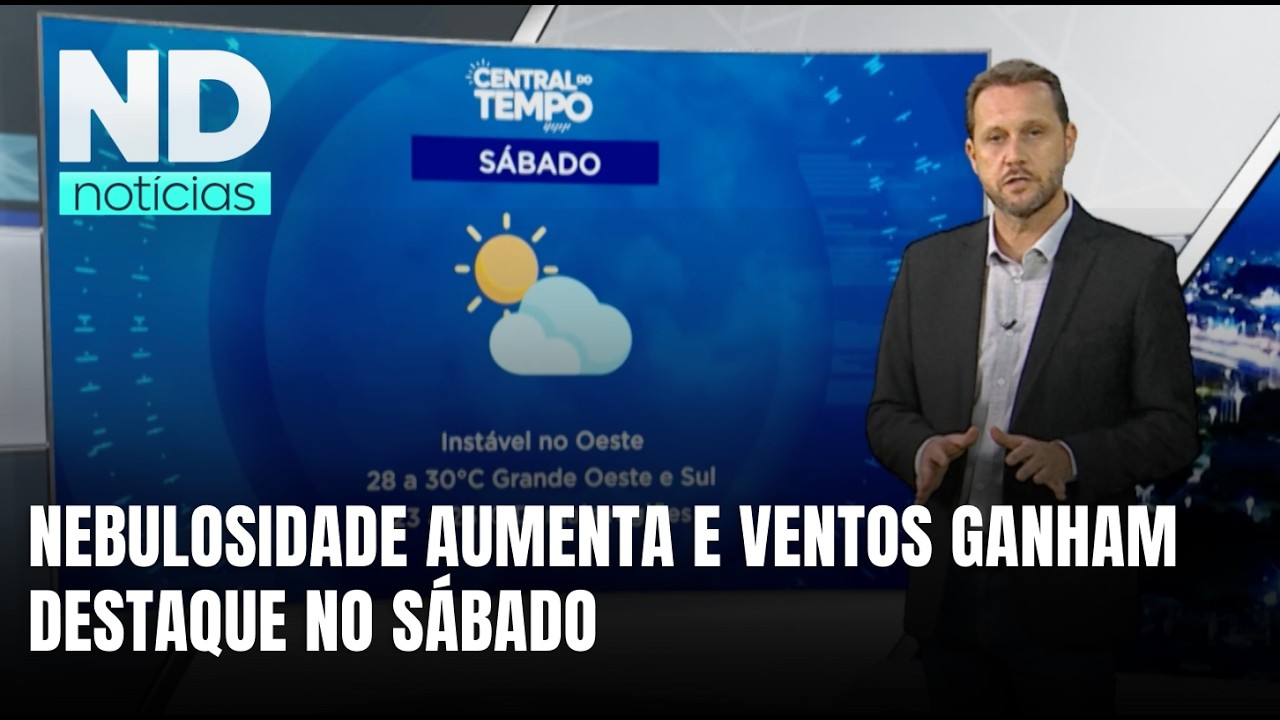Previsão do tempo indica sábado com muitas nuvens em algumas regiões de SC