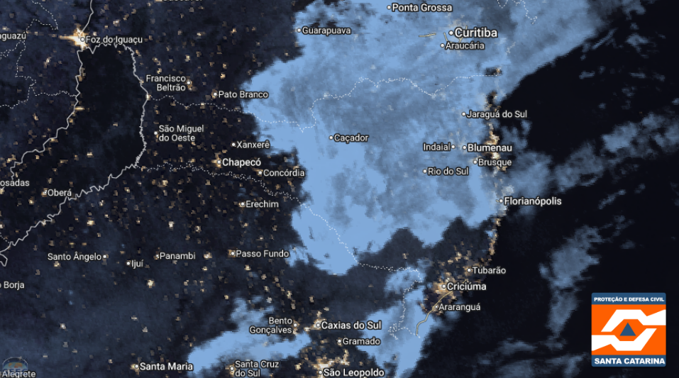 Monitoramento Meteorológico DC/SC 30/07 21:15 - Secretaria de Estado da Proteção e Defesa Civil de Santa Catarina