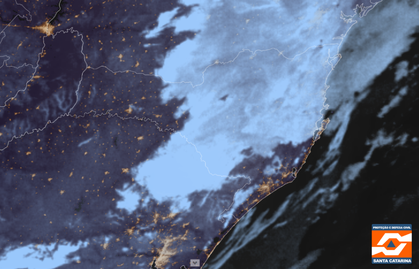Monitoramento Meteorológico DC/SC 31/07 05:34 - Secretaria de Estado da Proteção e Defesa Civil de Santa Catarina