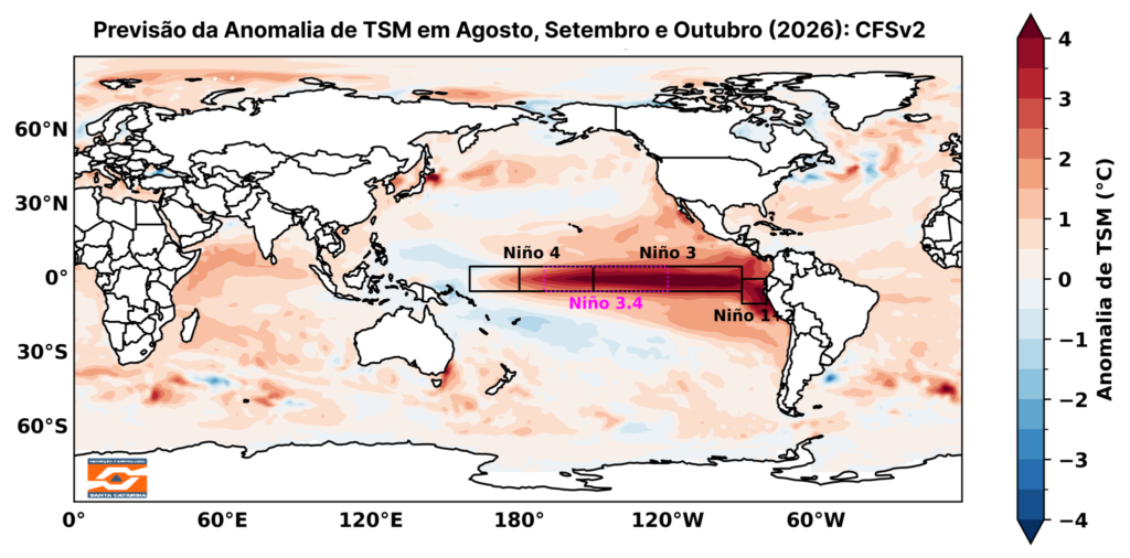 NOTA METEOROLÓGICA SDC/SC E EPAGRI 30/07 – Previsão Climática para o trimestre agosto, setembro e outubro de 2026 – EPAGRI/CIRAM