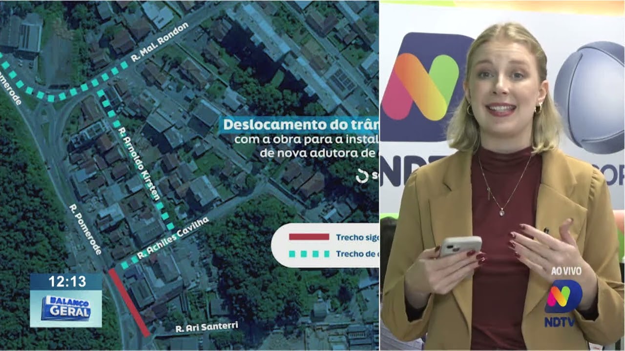 Blumenau: obras de instalação de adutora impactam no trânsito na rua Pomerode