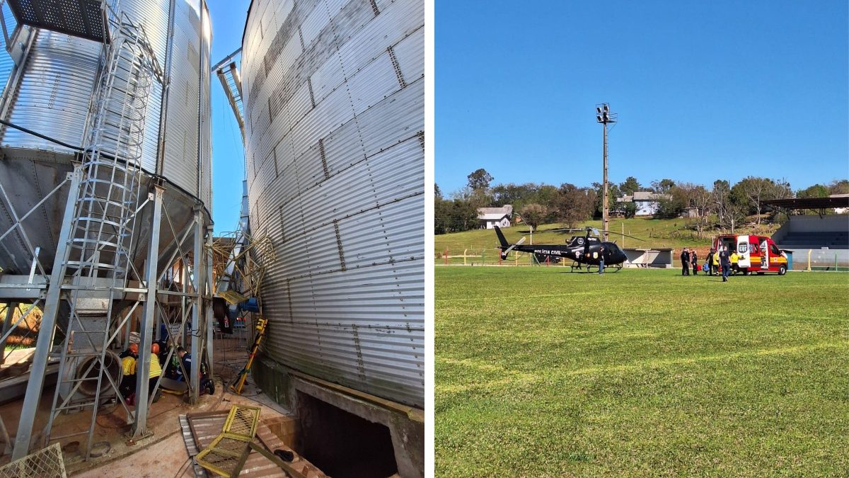 Trabalhador de 25 anos morre após queda de aproximadamente 30 metros durante manutenção em silo em SC