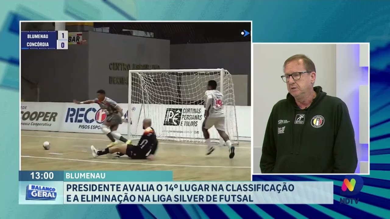 Blumenau: presidente avalia o 14° lugar na classificação e a eliminação na Liga Silver de Futsal