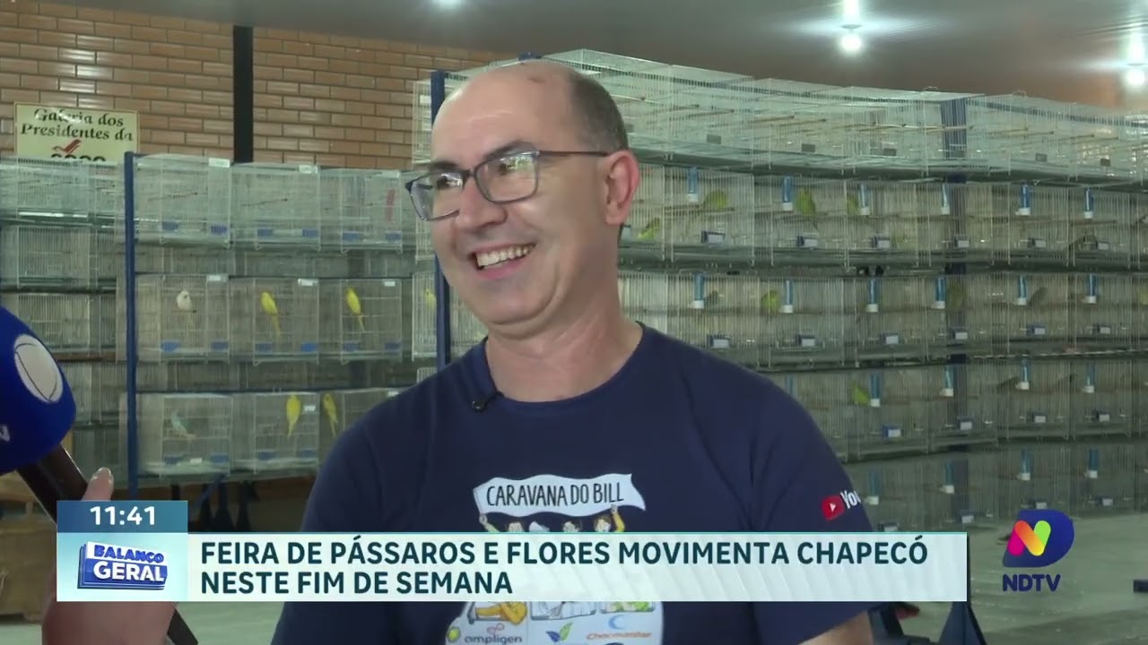 Feira da SOCO reúne pássaros, flores e cultura em Chapecó