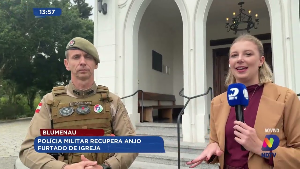 Blumenau: Polícia Militar recupera anjo furtado de igreja