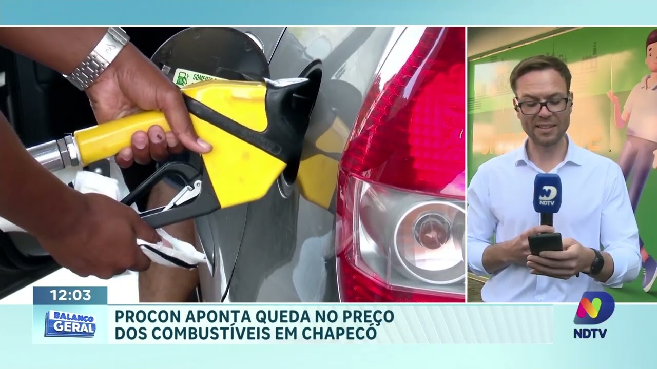 Preço da gasolina e do diesel registra queda em Chapecó