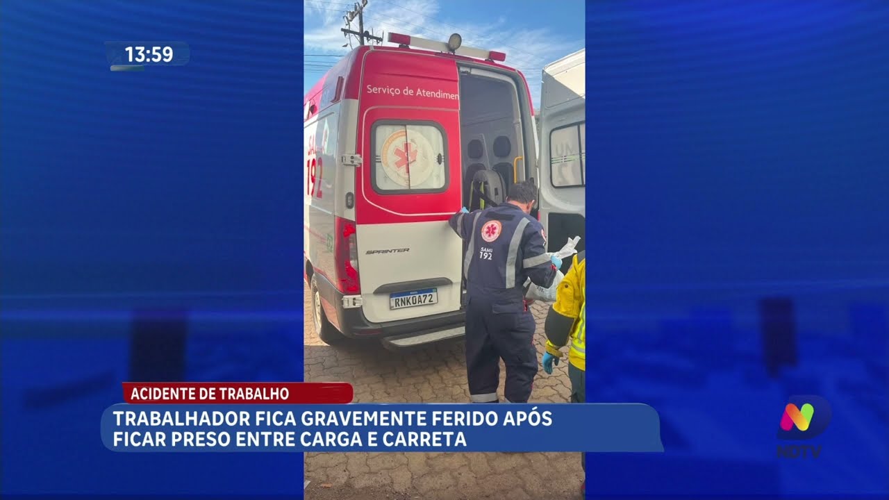 Trabalhador fica gravemente ferido em acidente em Cordilheira Alta