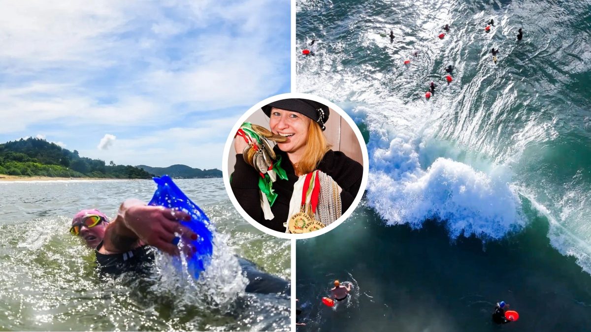 Em protesto contra a poluição dos mares, jornalista e ex-atleta de SC fará travessia nadando de costas em Florianópolis