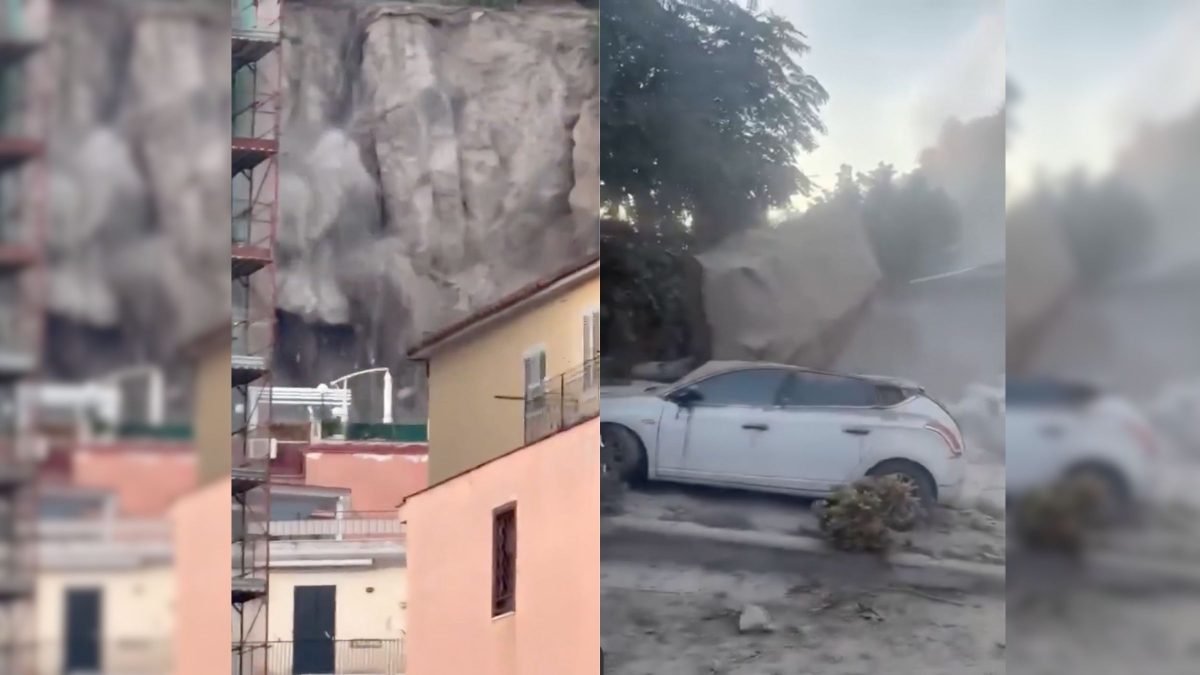 Forte terremoto de magnitude 4,7 atinge sul da Itália e imagens mostram penhasco de rocha vulcânica desmoronando