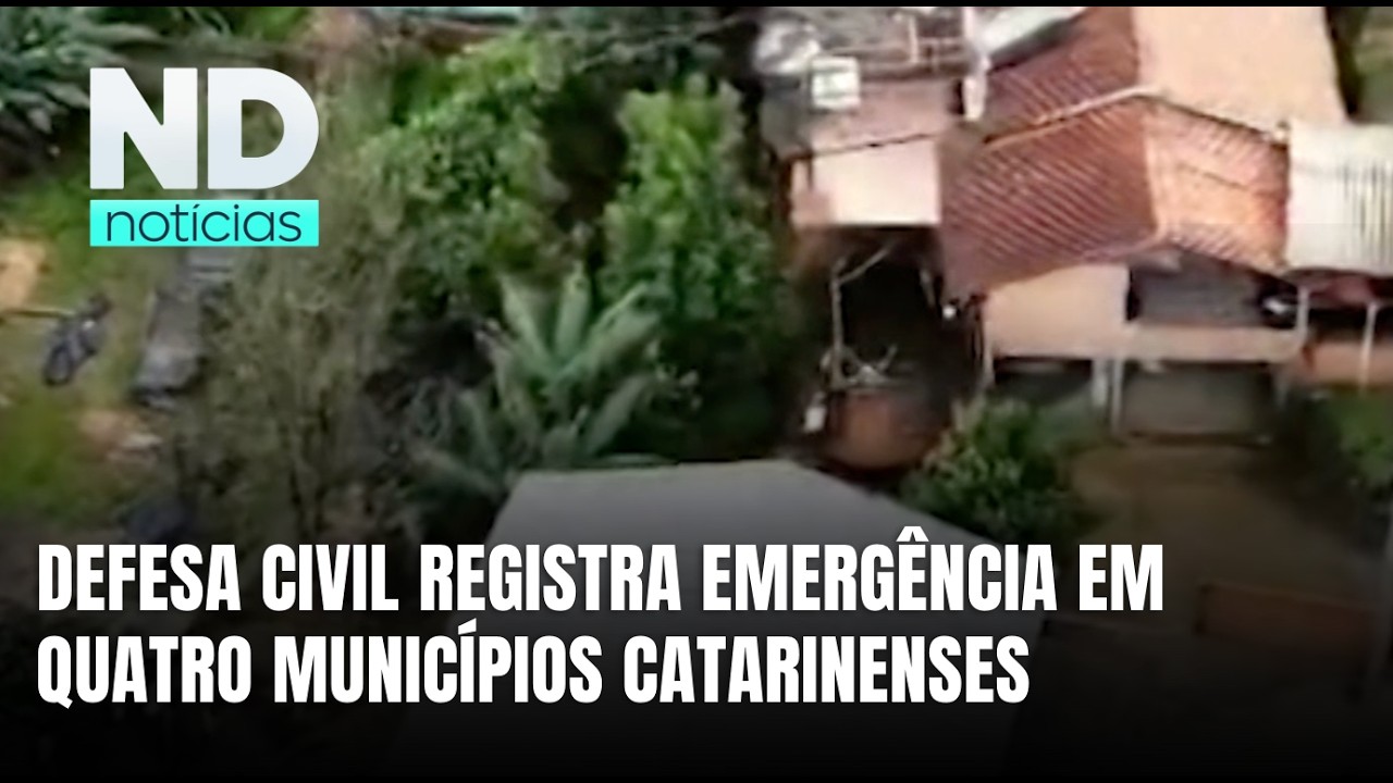 Temporais causam prejuízos e emergência em quatro cidades de SC