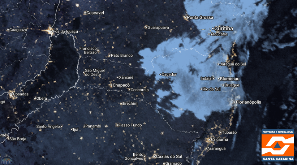 Monitoramento Meteorológico DC/SC 31/07 23:55 - Secretaria de Estado da Proteção e Defesa Civil de Santa Catarina
