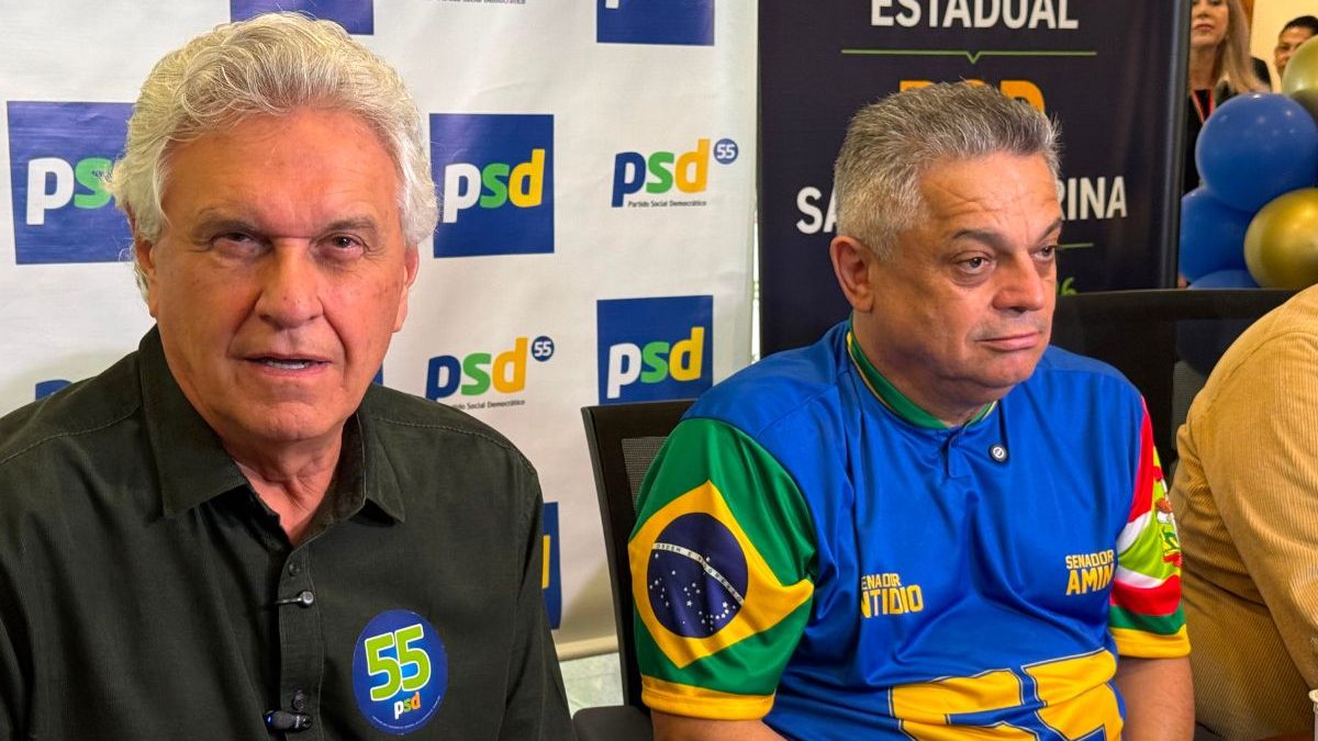 Ronaldo Caiado chama Lula e Flávio Bolsonaro de ‘fujões’ e provoca rivais em SC: ‘Briga burra’