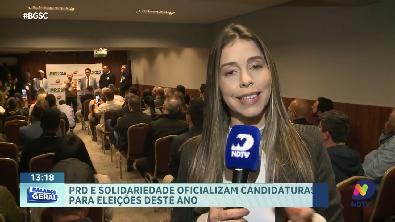 PRD e Solidariedade lançam candidatos durante evento em Santa Catarina