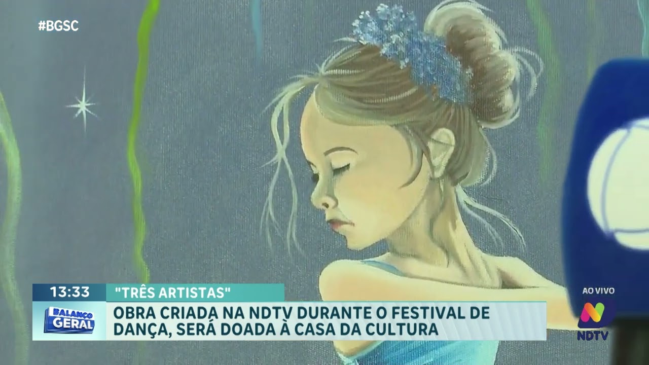 Pintura de Ademar Cesar do Festival de Dança de Joinville ganha novo espaço na Casa da Cultura